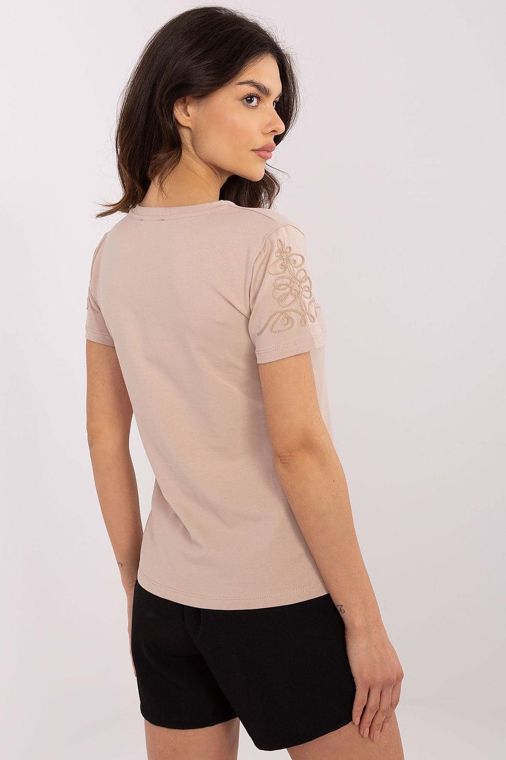 Women’s Casual Embroidered Cotton T-Shirt - ShalayeFashion