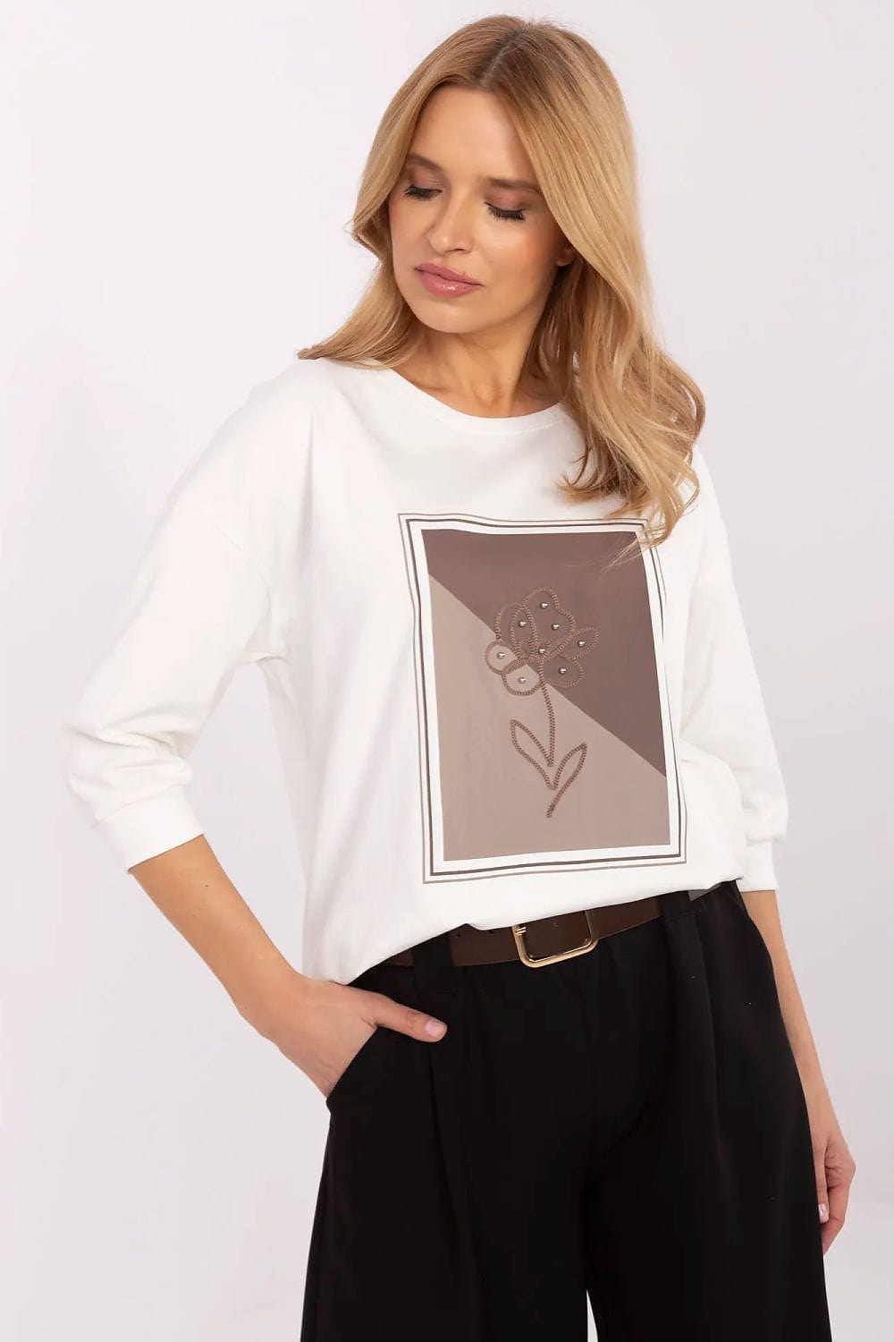 Women’s Casual Printed Embroidered Blouse - ShalayeFashion