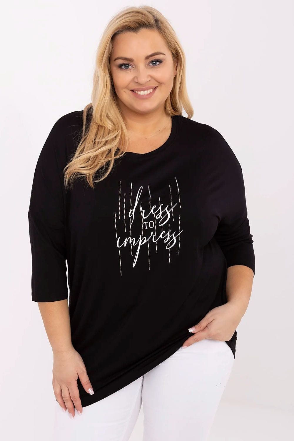 Women’s Casual Rhinestone Detail Blouse - ShalayeFashion