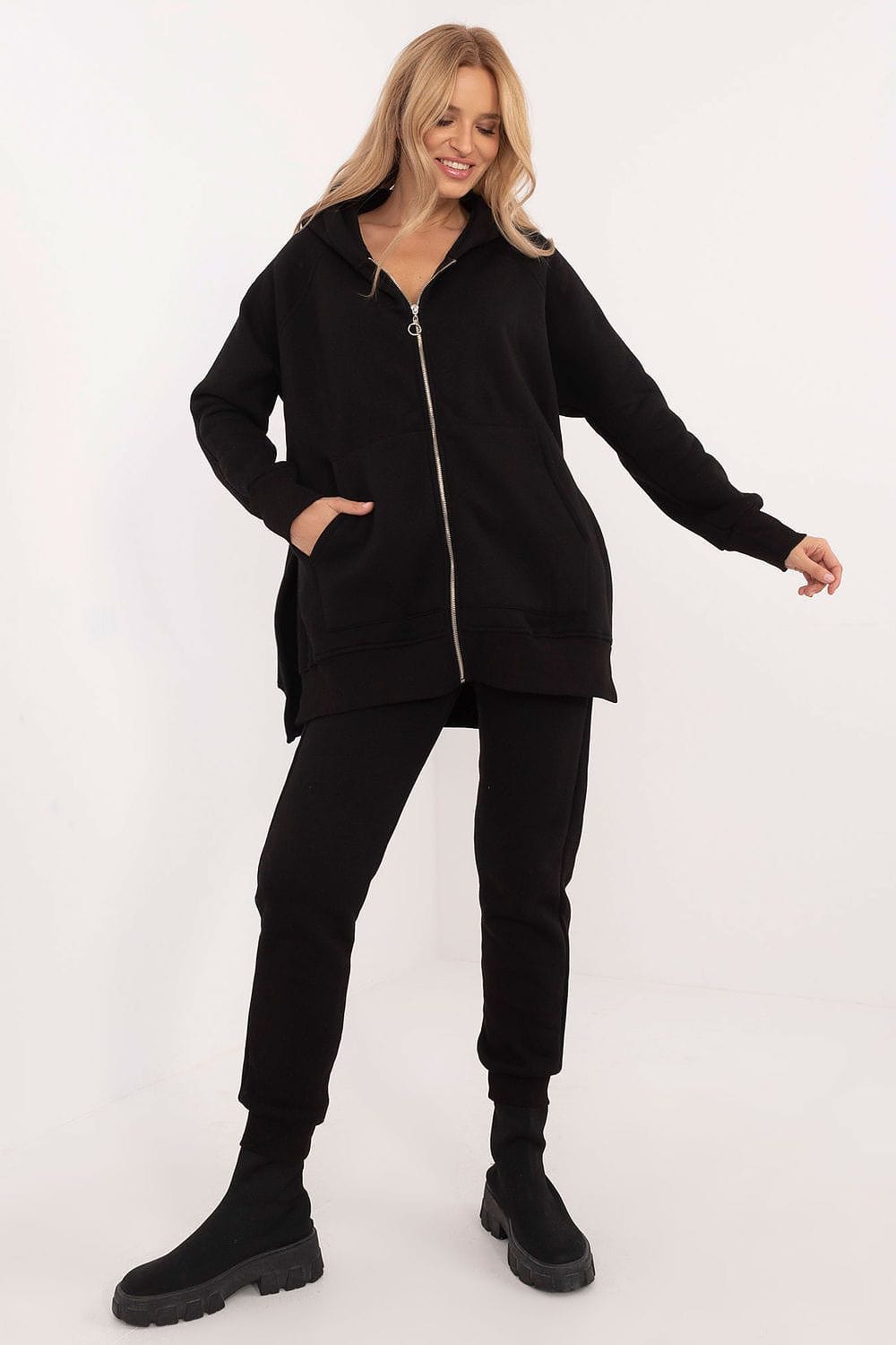 Women’s Casual Zippered Tracksuit Set - ShalayeFashion