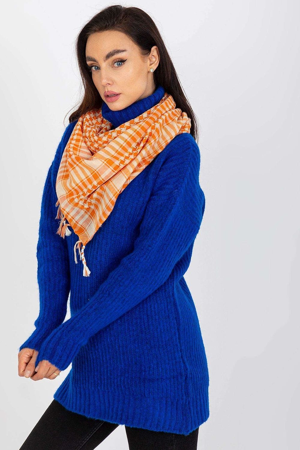 Women's Checkered Neckerchief Square Scarf - ShalayeFashion