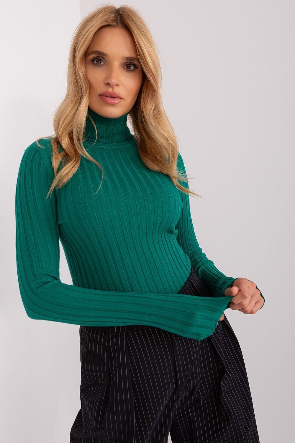 Women’s Classic Ribbed Turtleneck - ShalayeFashion