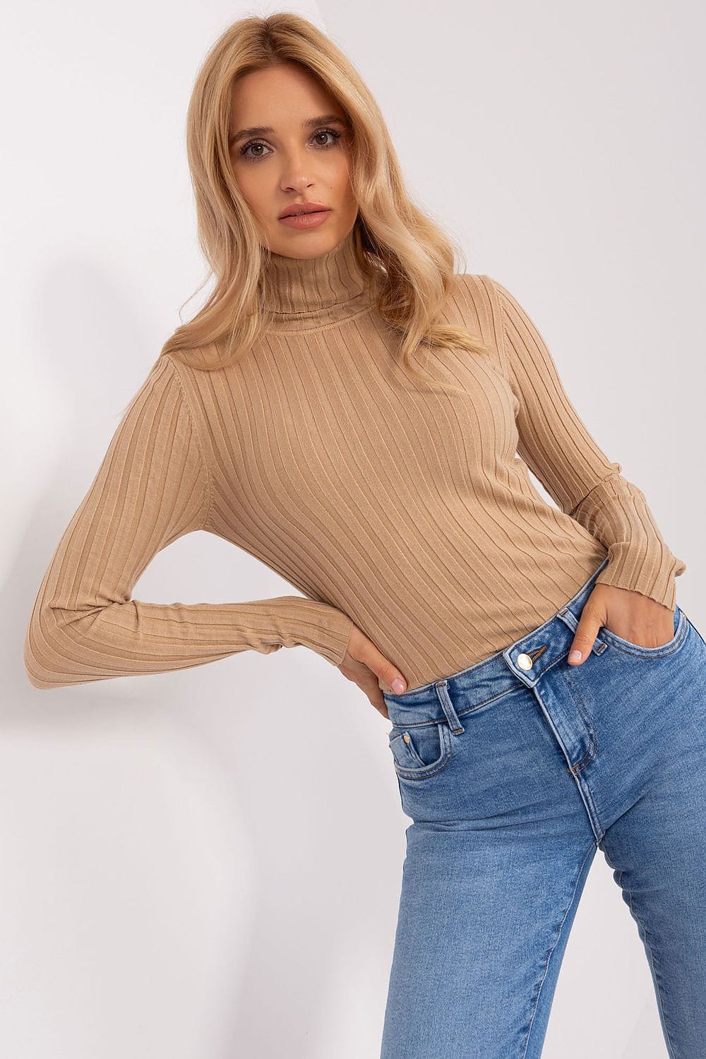 Women’s Classic Ribbed Turtleneck - ShalayeFashion