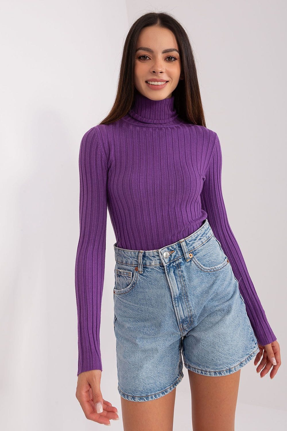 Women’s Classic Ribbed Turtleneck - ShalayeFashion