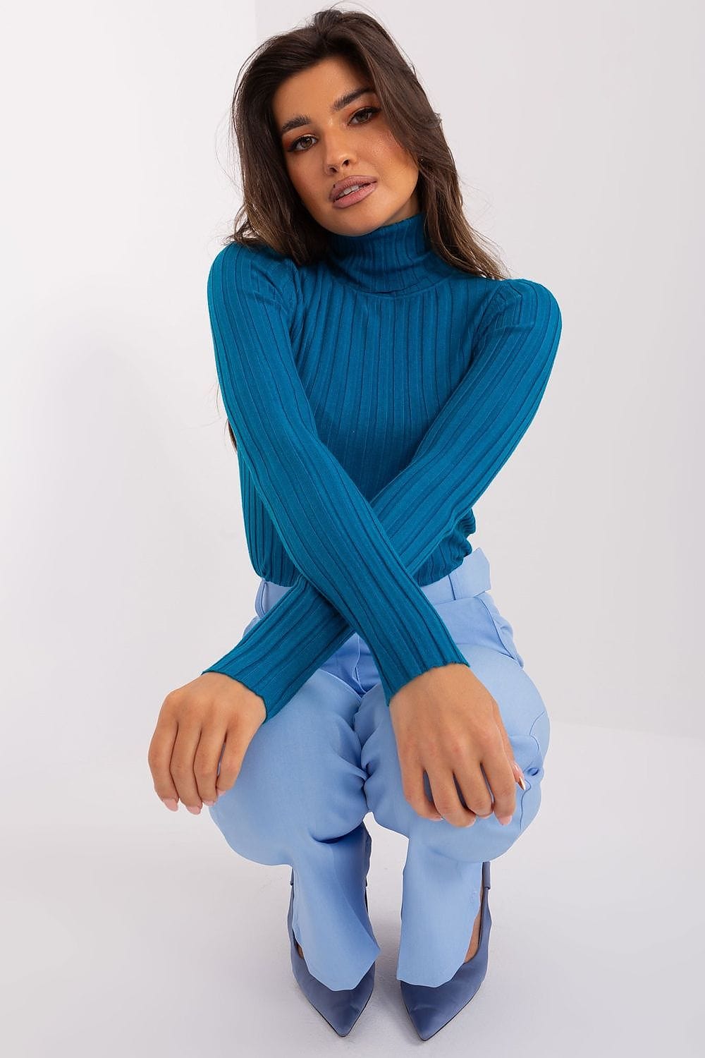 Women’s Classic Ribbed Turtleneck - ShalayeFashion