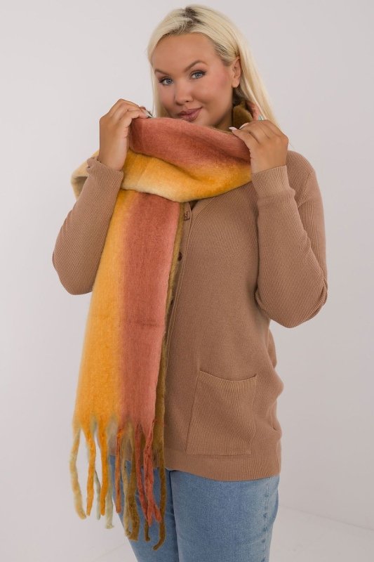 Women's Colorful Pattern Polyester Scarf Tassels 194cm - ShalayeFashion