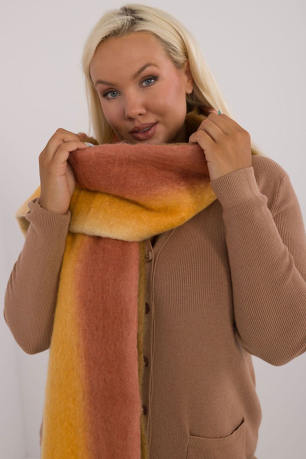 Women's Colorful Pattern Polyester Scarf Tassels 194cm - ShalayeFashion