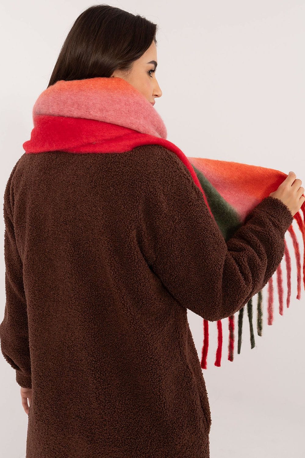Women's Colorful Pattern Polyester Scarf Tassels 194cm - ShalayeFashion
