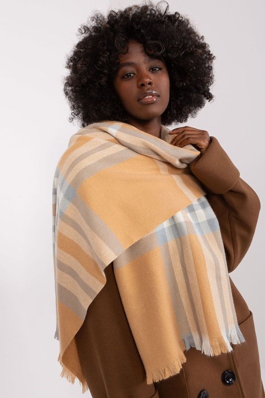 Women's Colorful Plaid Scarf Long Polyester - ShalayeFashion