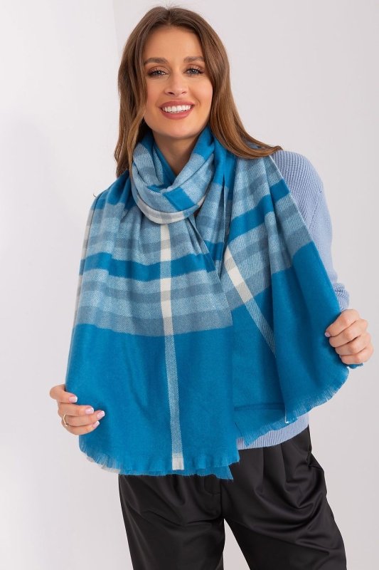 Women's Colorful Plaid Scarf Long Polyester - ShalayeFashion