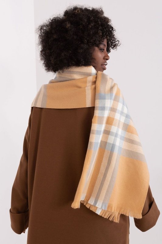 Women's Colorful Plaid Scarf Long Polyester - ShalayeFashion