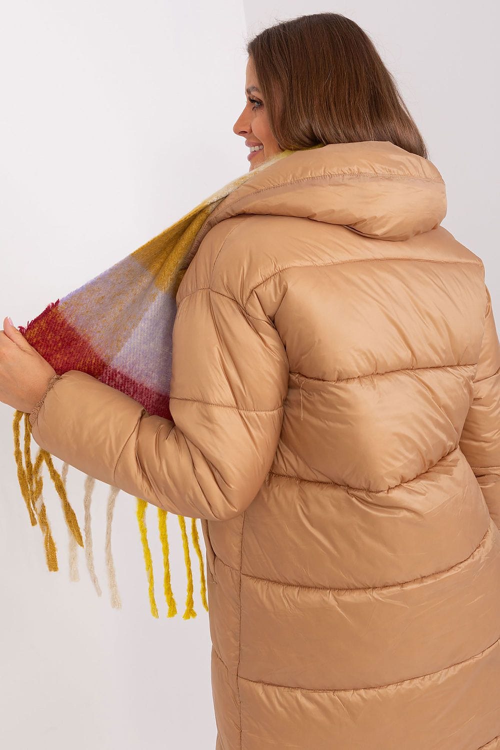 Women's Colorful Plaid Scarf Tassels Long - ShalayeFashion