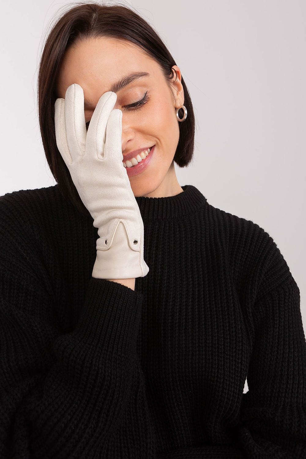 Women's Dual Material Touchscreen Gloves - ShalayeFashion