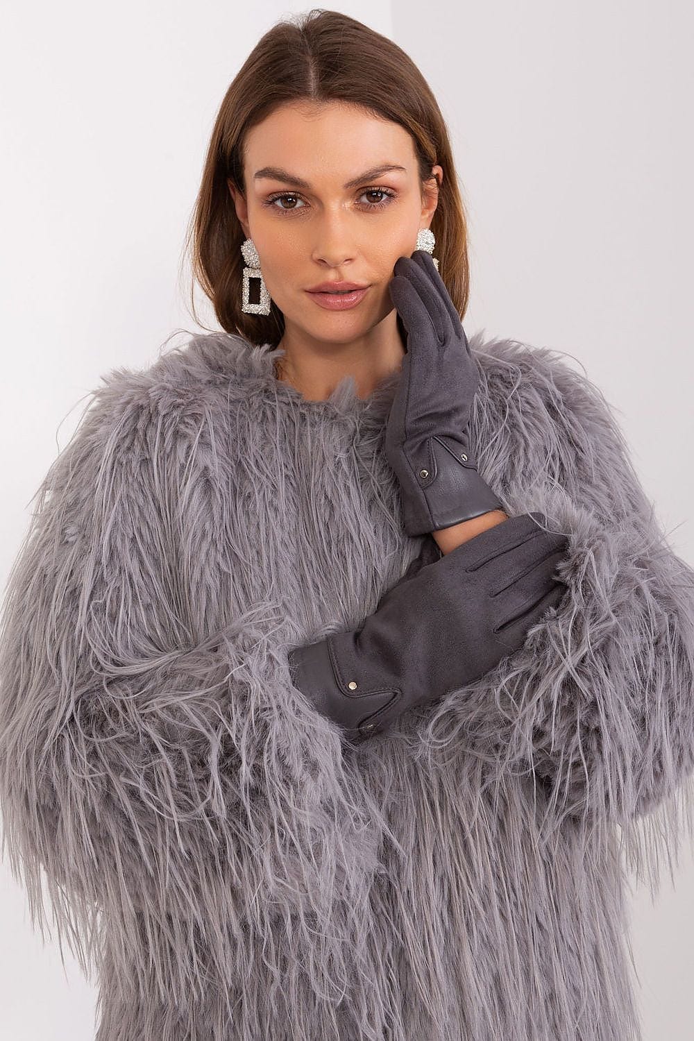 Women's Dual Material Touchscreen Gloves - ShalayeFashion