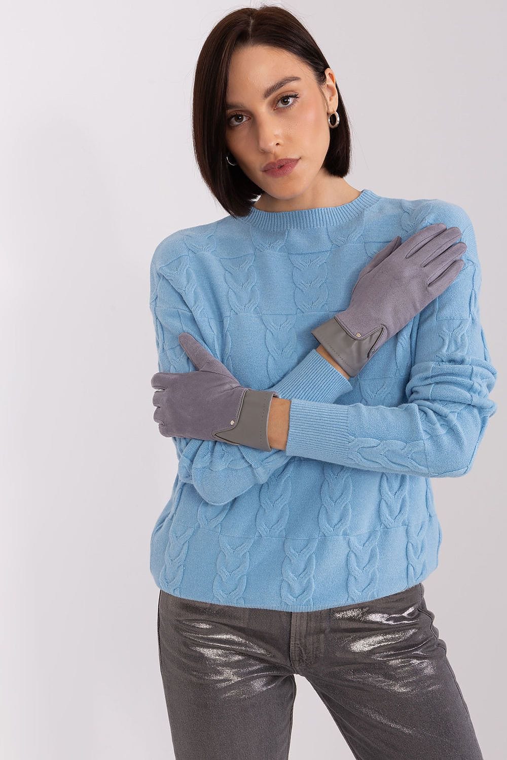 Women's Dual Material Touchscreen Gloves - ShalayeFashion