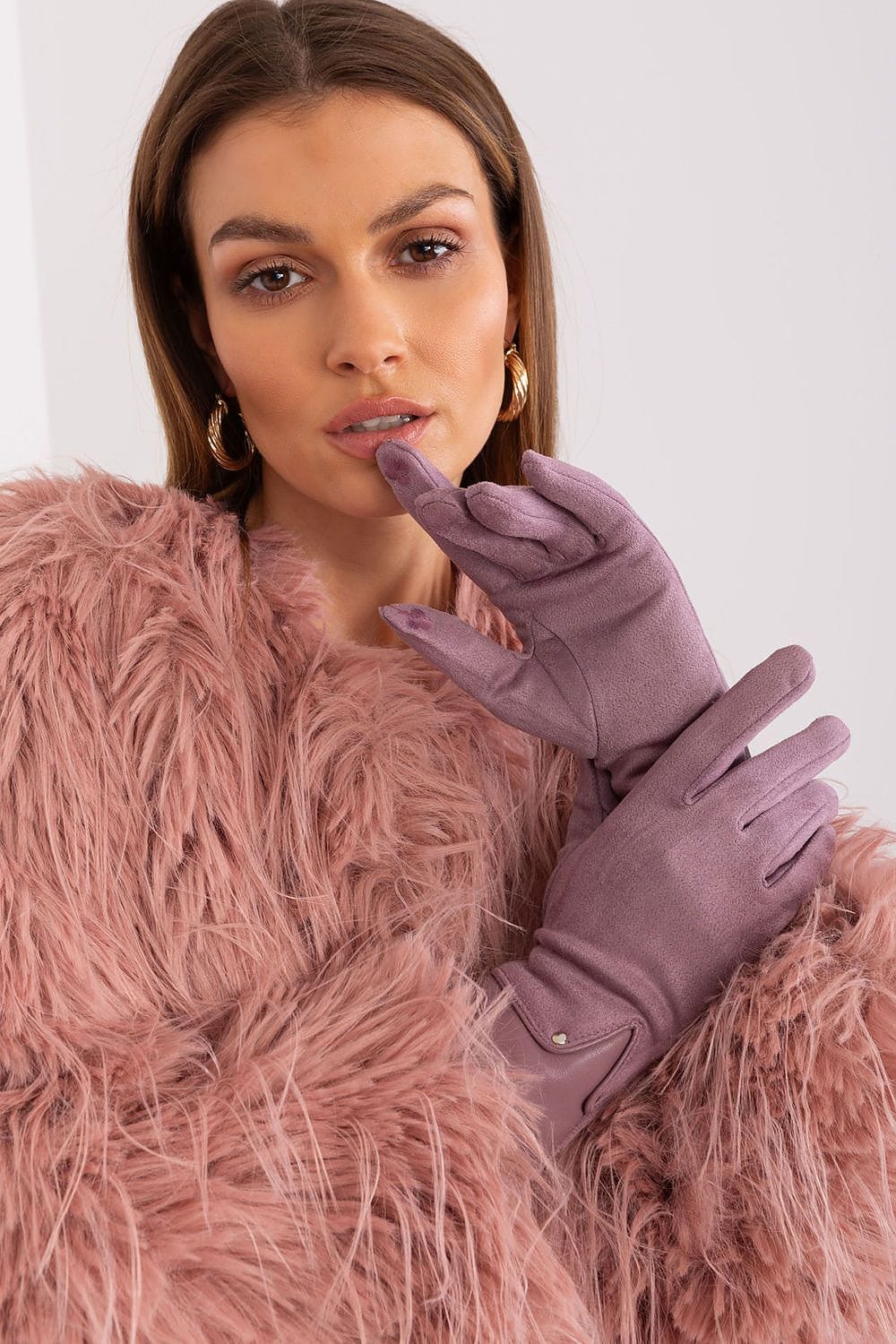 Women's Dual Material Touchscreen Gloves - ShalayeFashion
