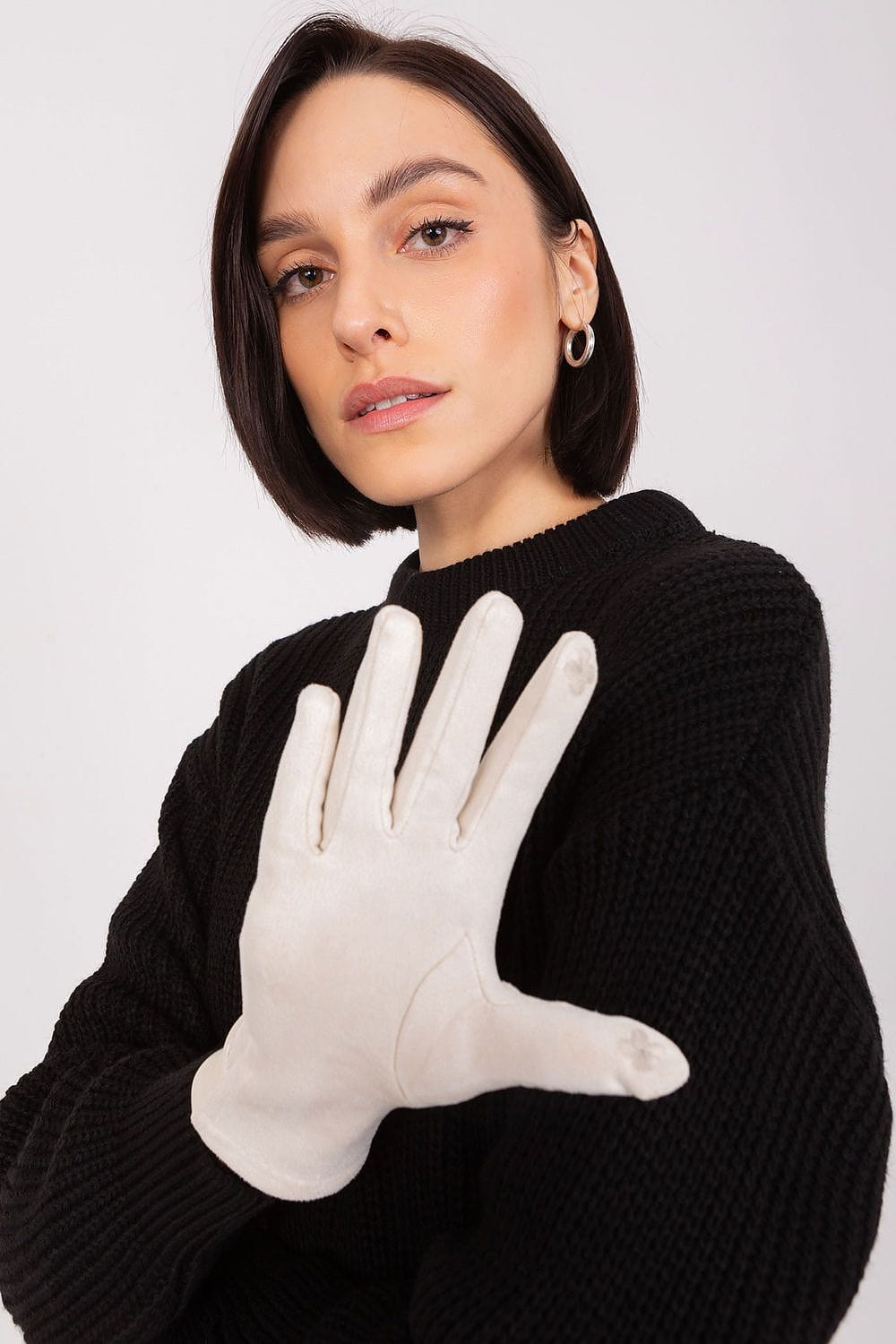 Women's Dual Material Touchscreen Gloves - ShalayeFashion