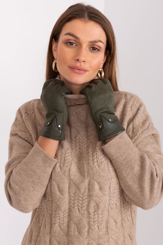 Women's Dual Material Touchscreen Gloves - ShalayeFashion