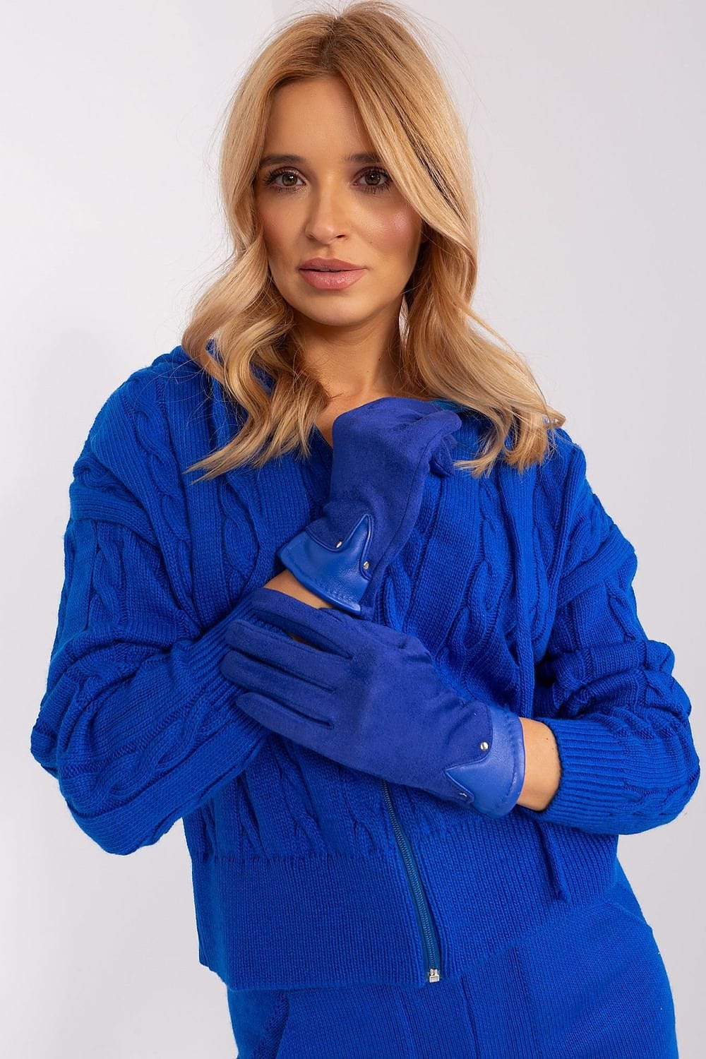 Women's Dual Material Touchscreen Gloves - ShalayeFashion