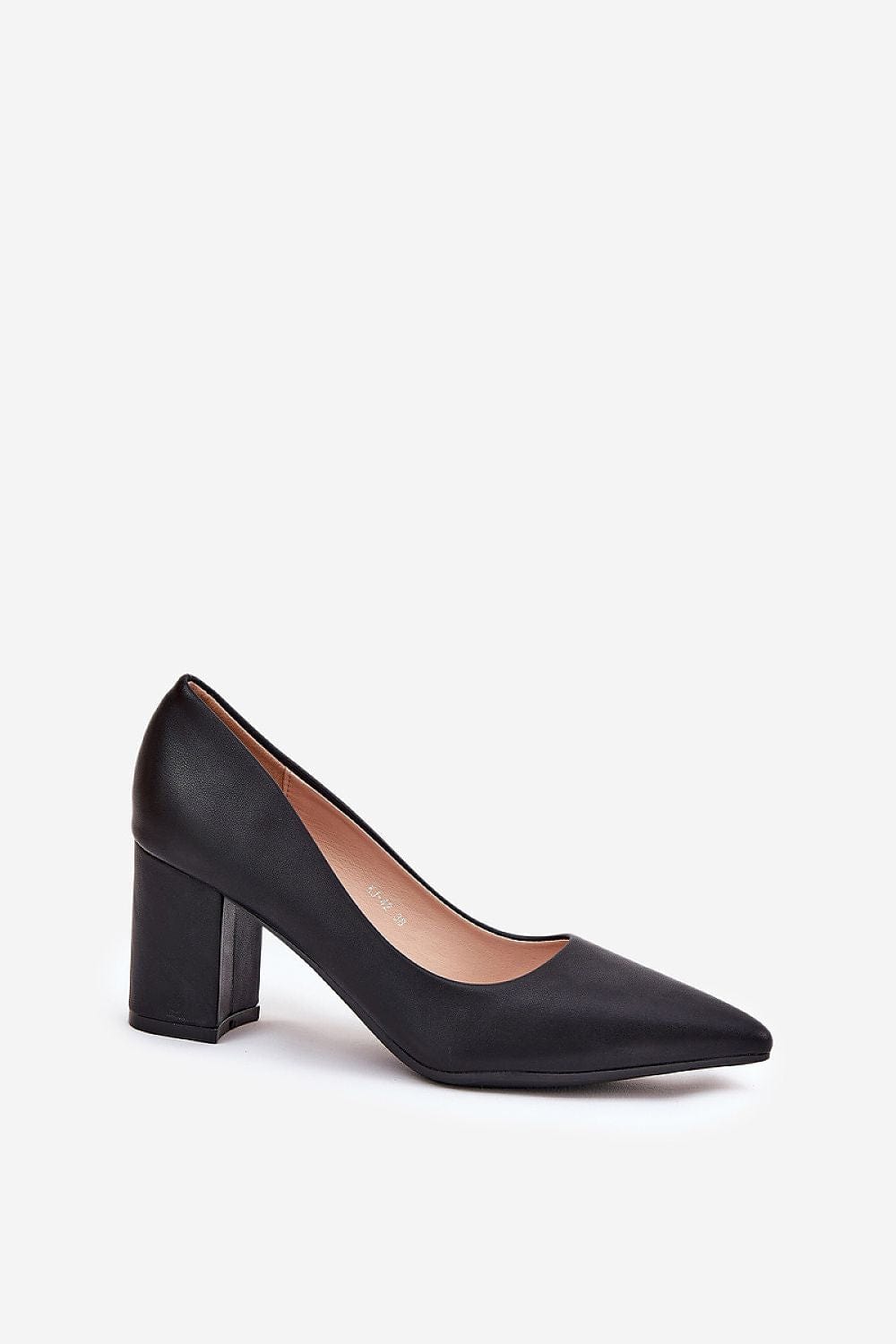 Women's Eco Leather Block Heel Pumps Party - ShalayeFashion