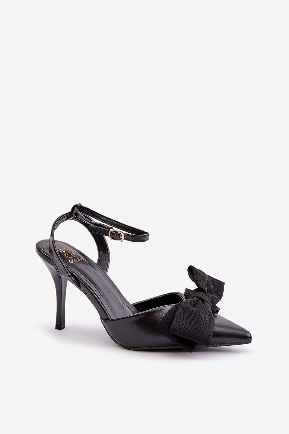 Women's Eco Leather Stilettos Large Bow - ShalayeFashion