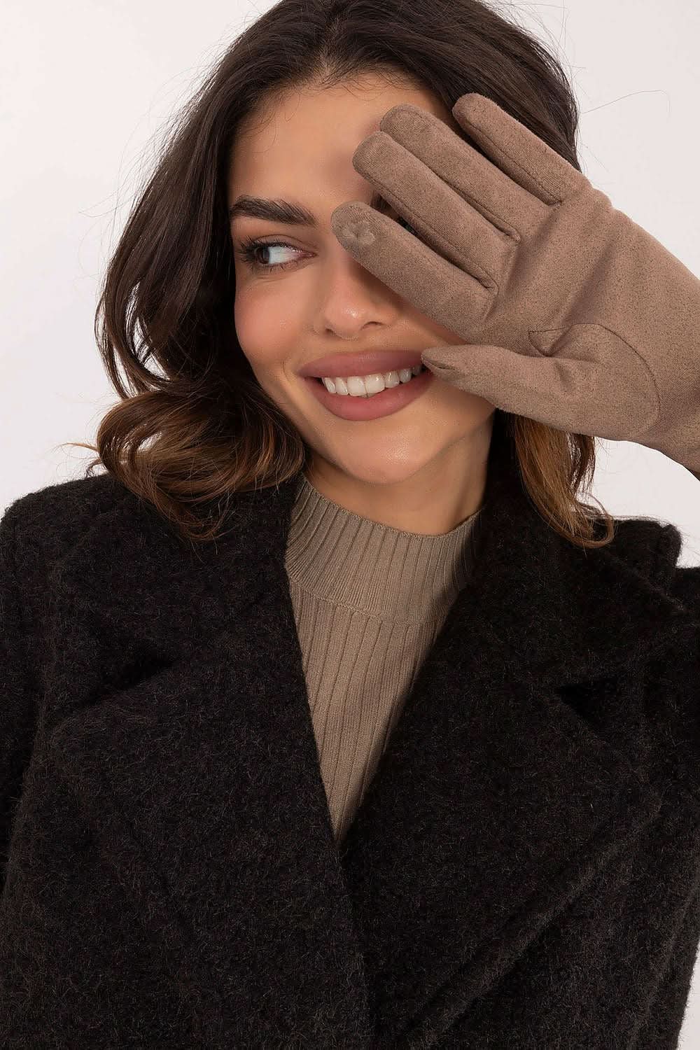 Women's Eco Leather Touchscreen Gloves - ShalayeFashion