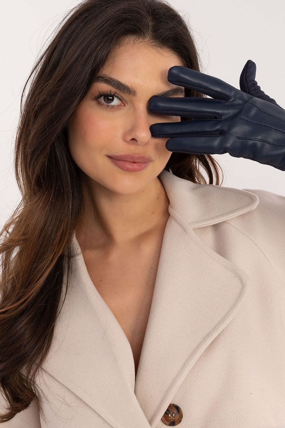 Women's Eco Leather Touchscreen Gloves - ShalayeFashion