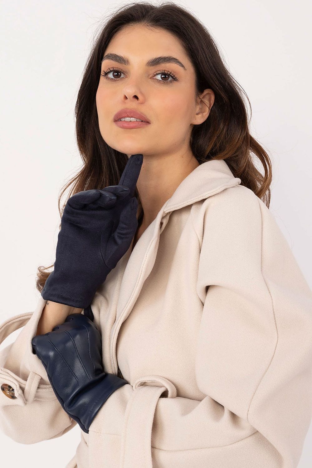 Women's Eco Leather Touchscreen Gloves - ShalayeFashion