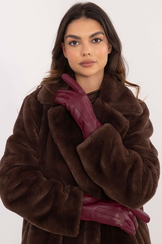 Women's Eco Leather Touchscreen Gloves - ShalayeFashion
