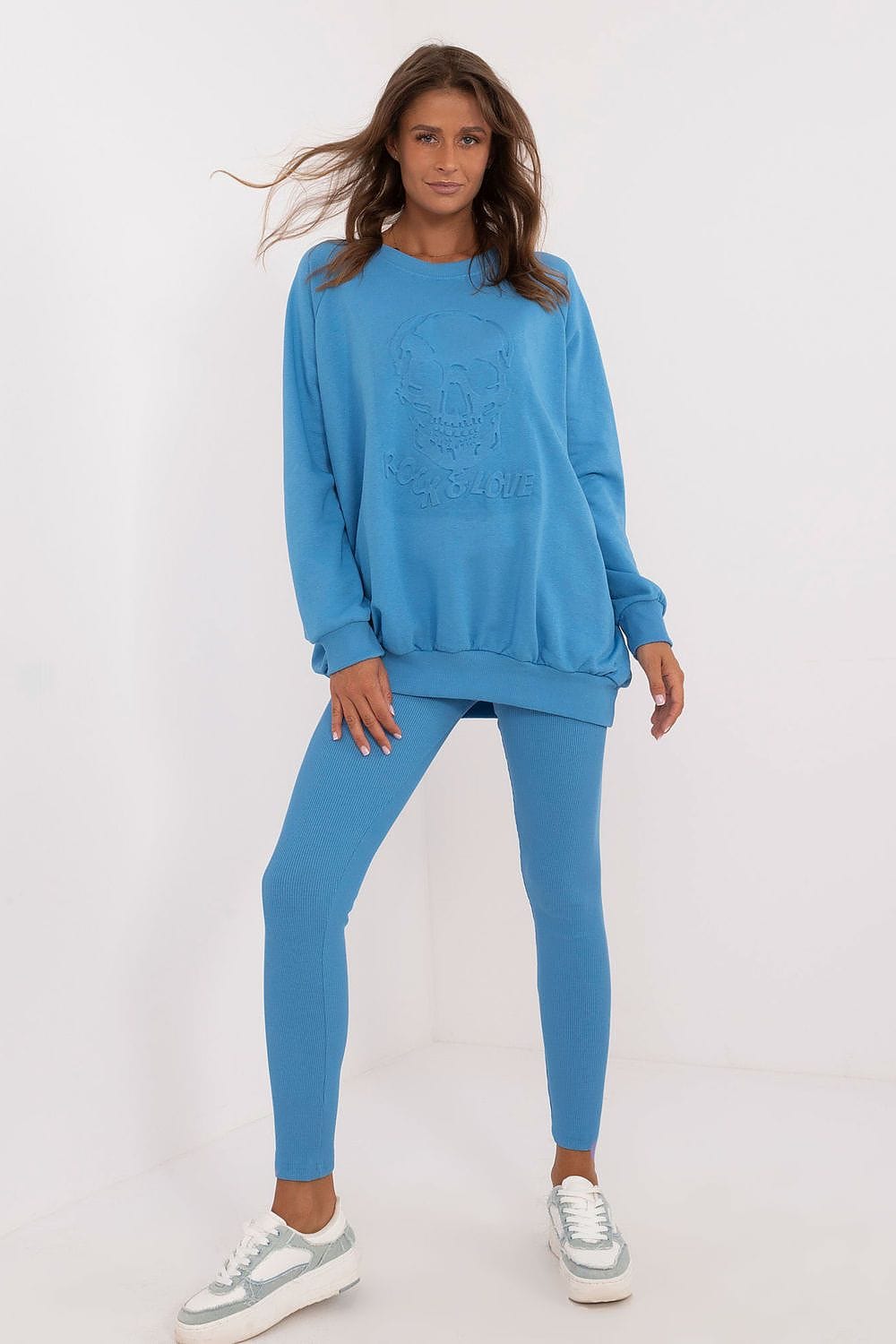 Women’s Embossed Cotton Leggings Set - ShalayeFashion