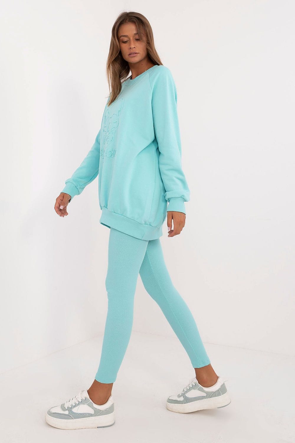 Women’s Embossed Cotton Leggings Set - ShalayeFashion