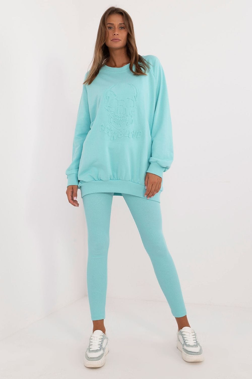 Women’s Embossed Cotton Leggings Set - ShalayeFashion