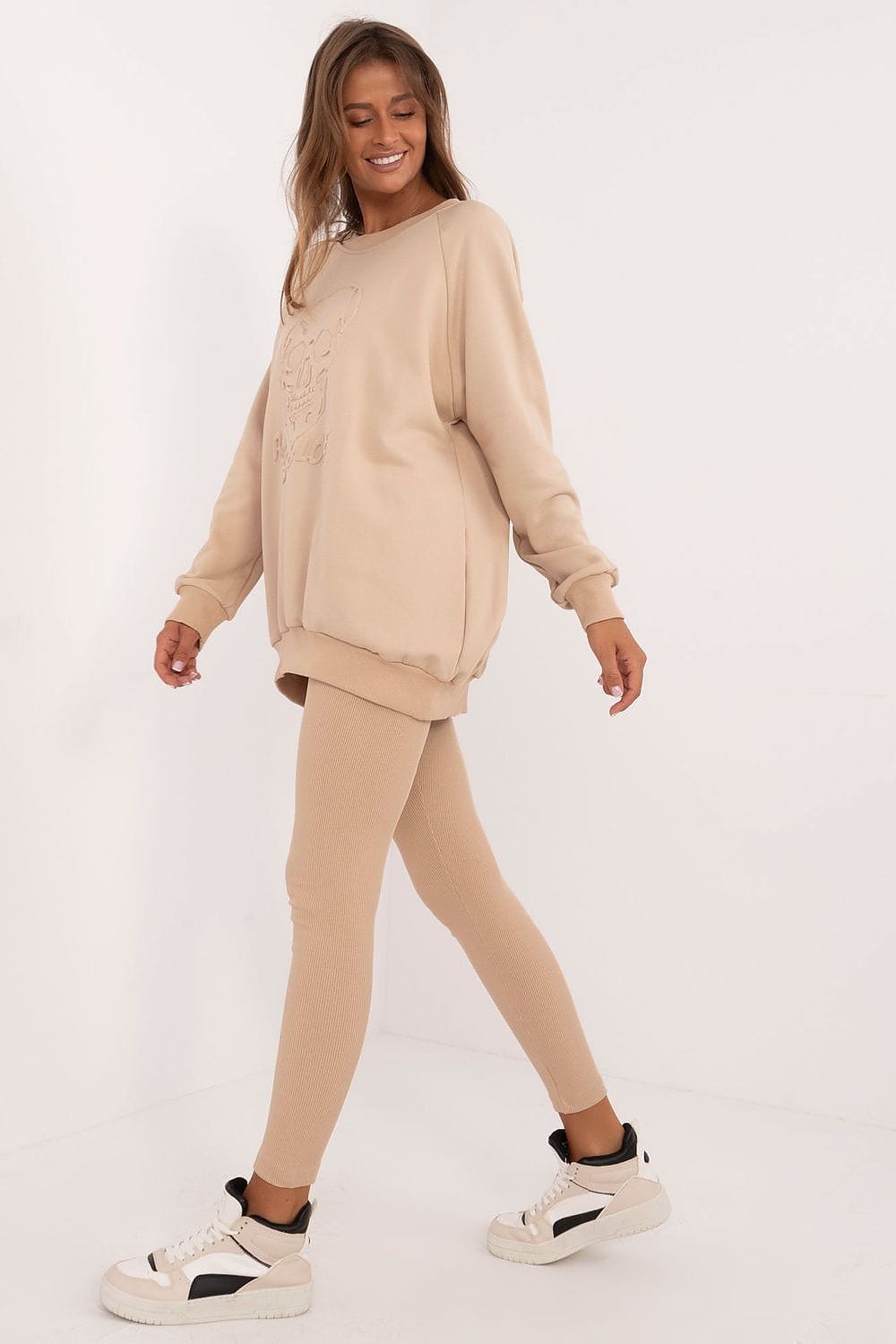 Women’s Embossed Cotton Leggings Set - ShalayeFashion