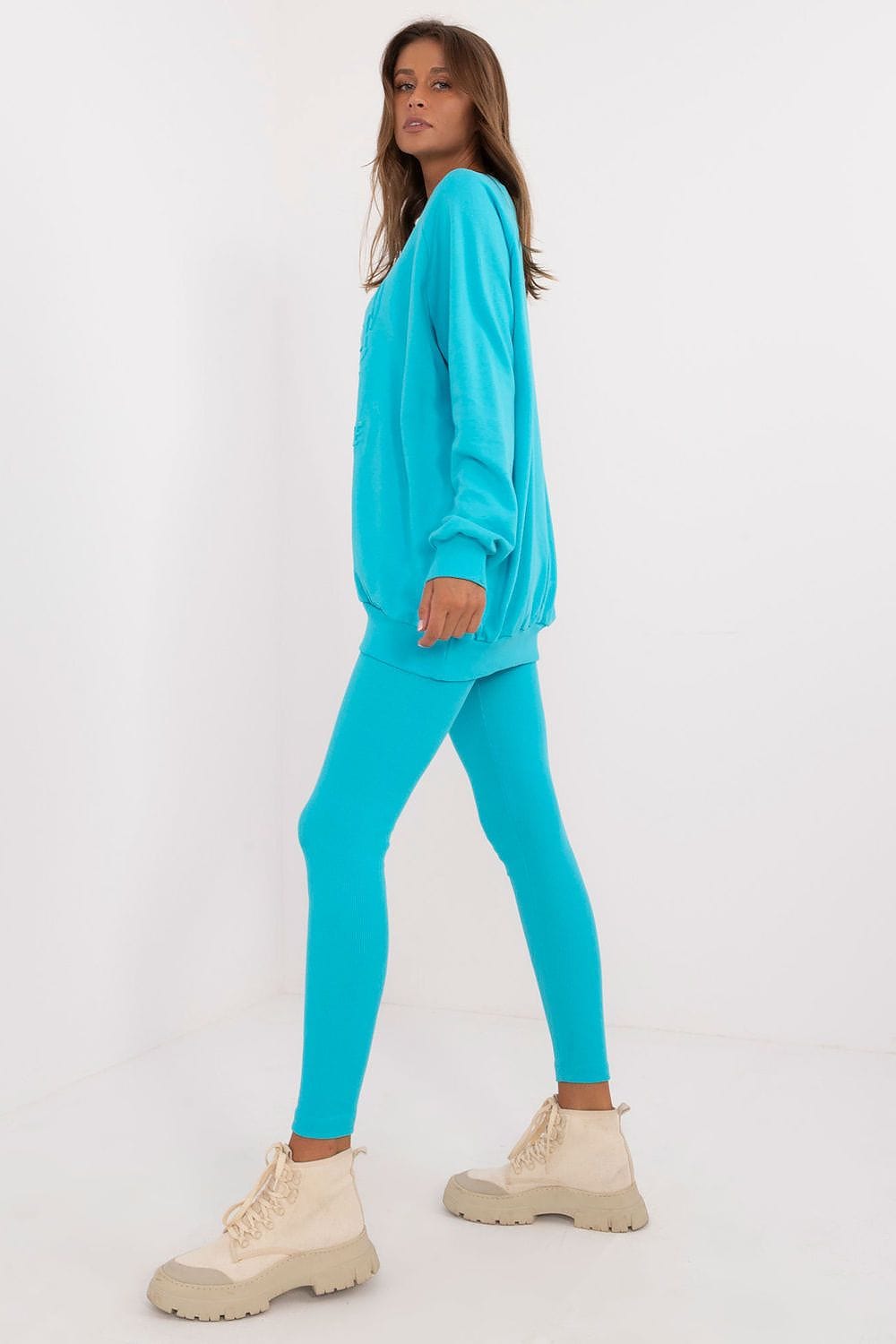 Women’s Embossed Cotton Leggings Set - ShalayeFashion