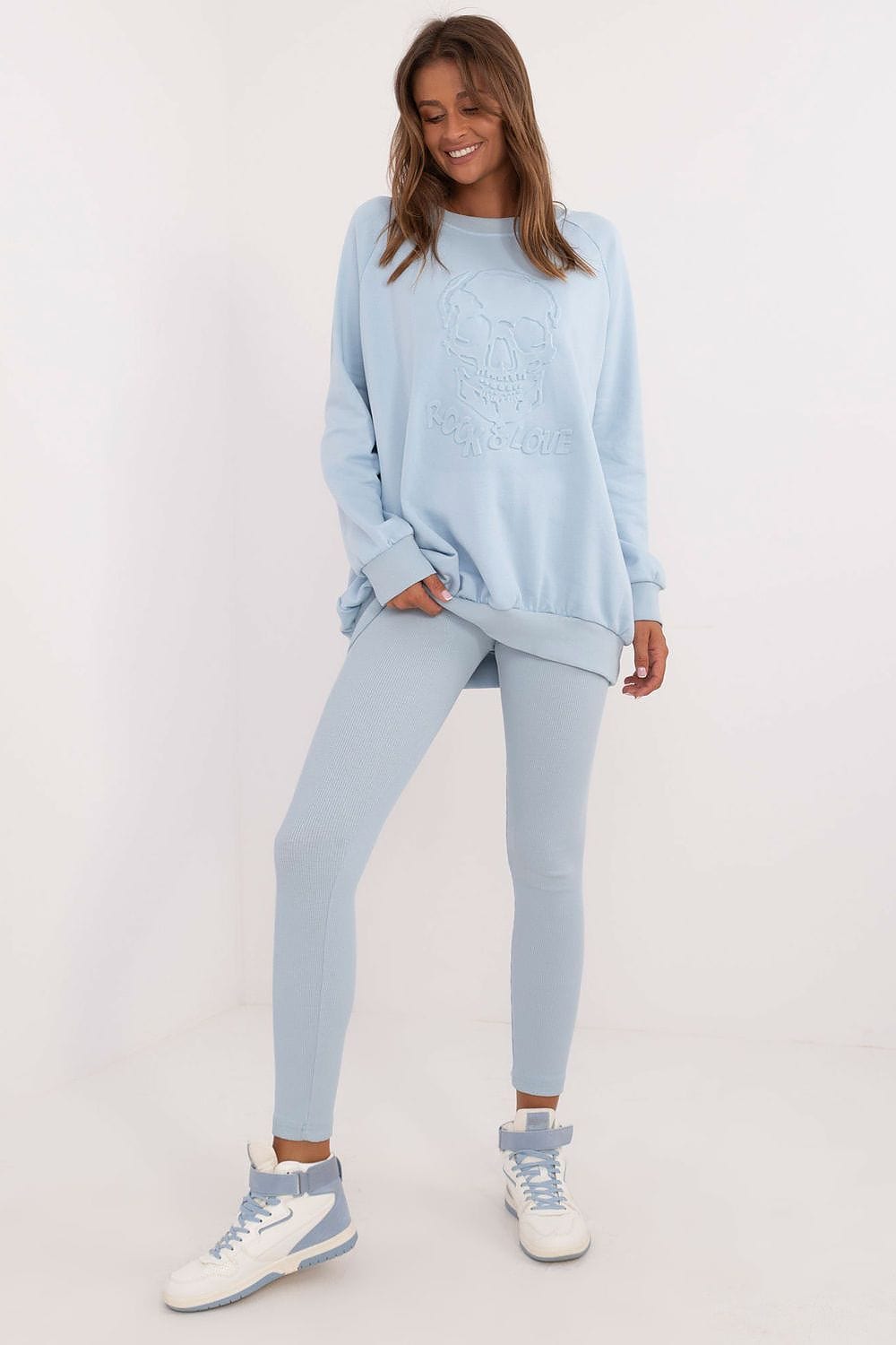 Women’s Embossed Cotton Leggings Set - ShalayeFashion