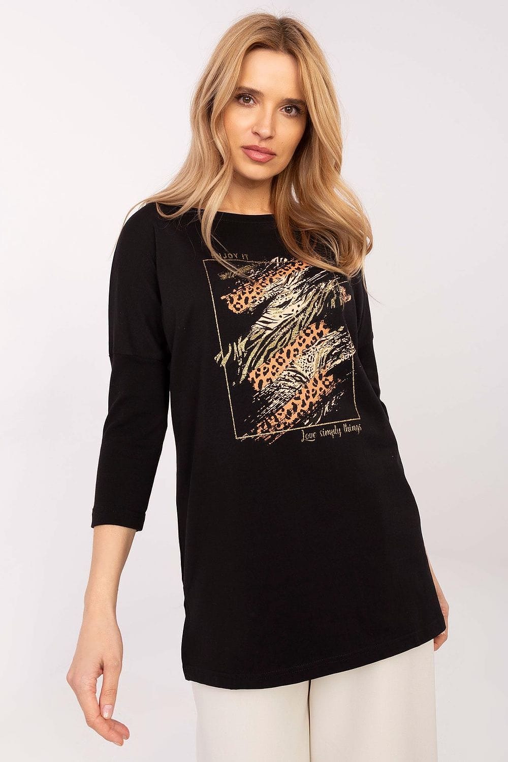 Women’s Extended Animal Motif Blouse - ShalayeFashion