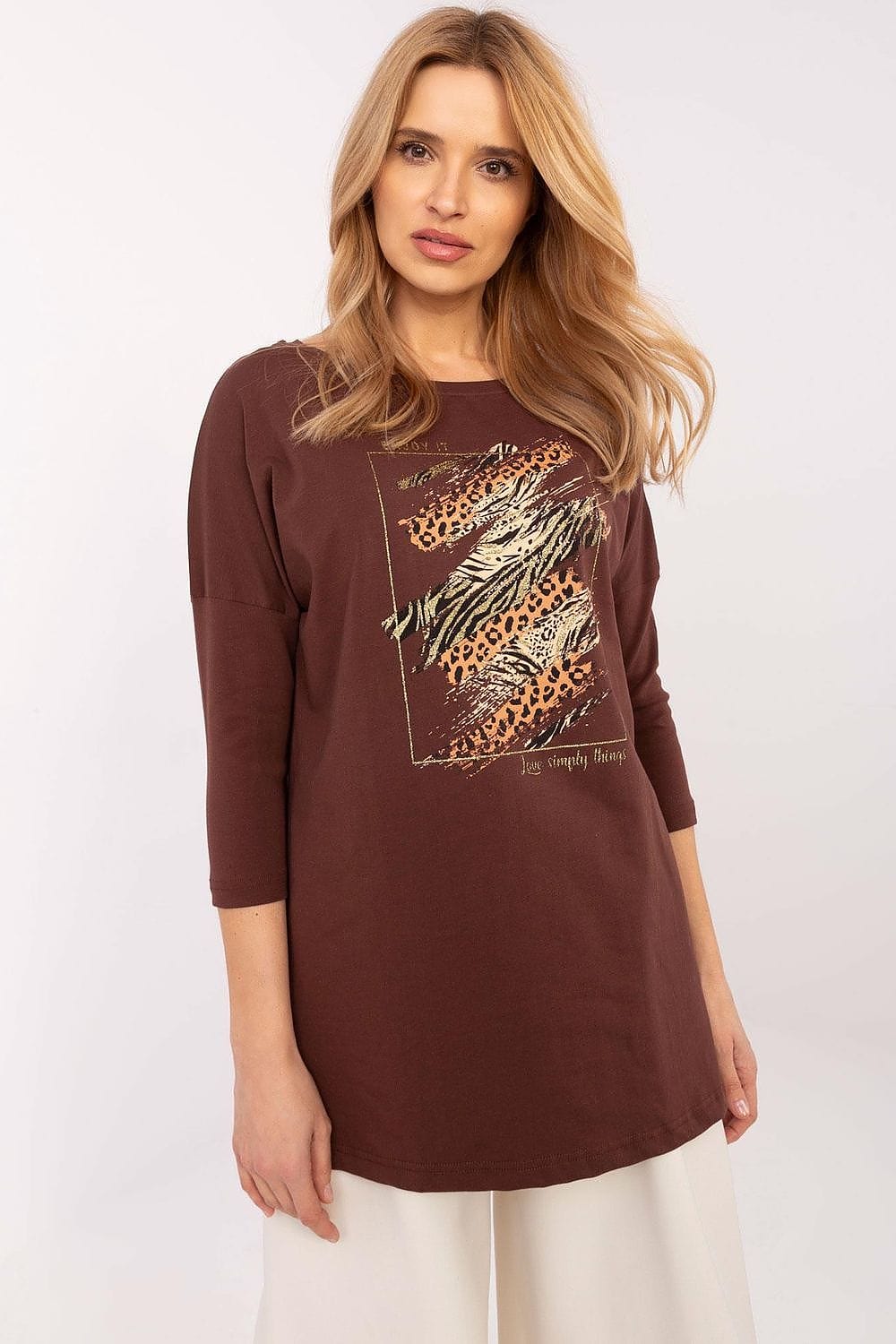Women’s Extended Animal Motif Blouse - ShalayeFashion