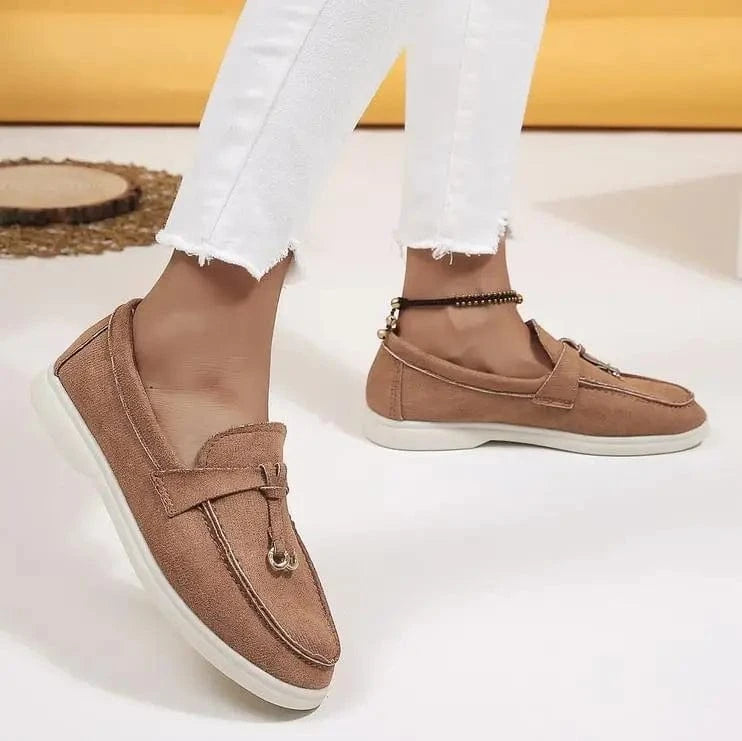 Women’s Faux Suede Slip - On Loafers - ShalayeFashion