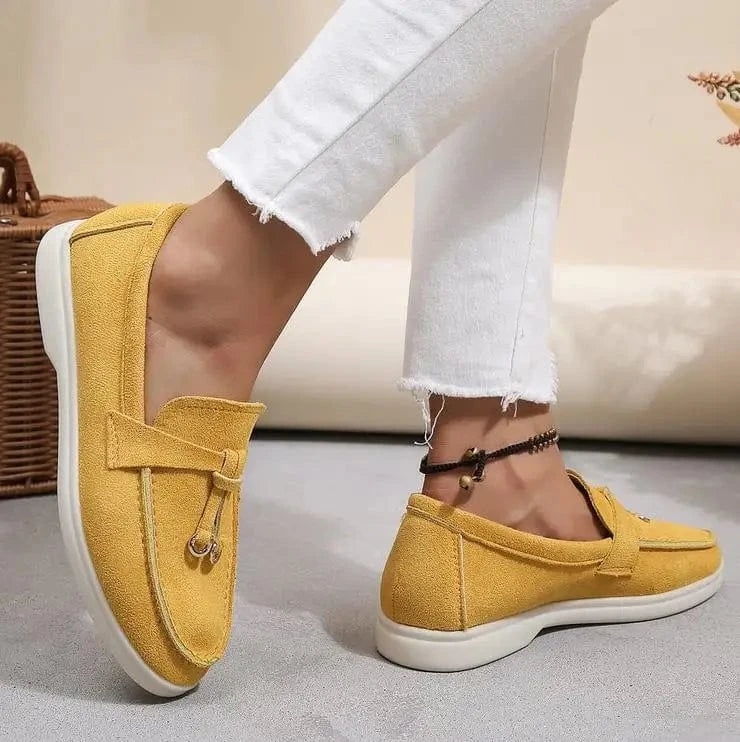 Women’s Faux Suede Slip - On Loafers - ShalayeFashion