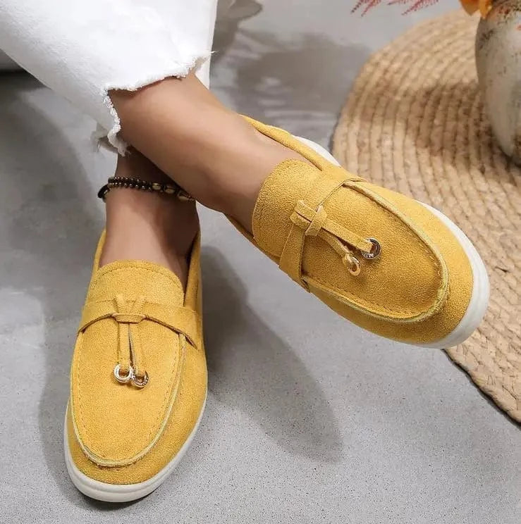 Women’s Faux Suede Slip - On Loafers - ShalayeFashion