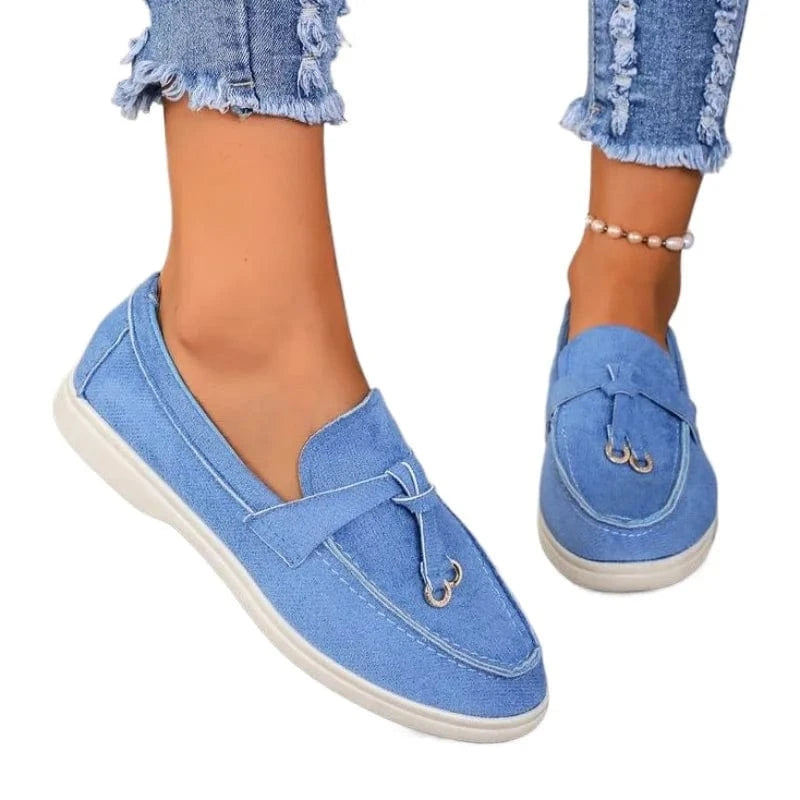Women’s Faux Suede Slip - On Loafers - ShalayeFashion