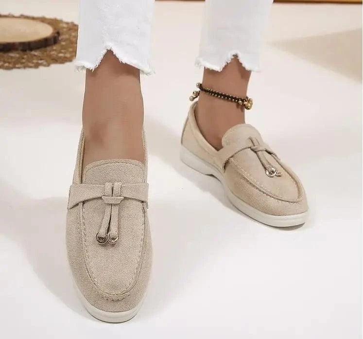 Women’s Faux Suede Slip - On Loafers - ShalayeFashion