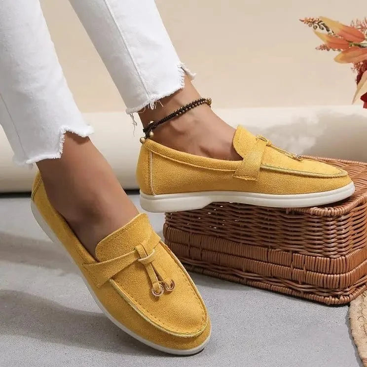 Women’s Faux Suede Slip - On Loafers - ShalayeFashion