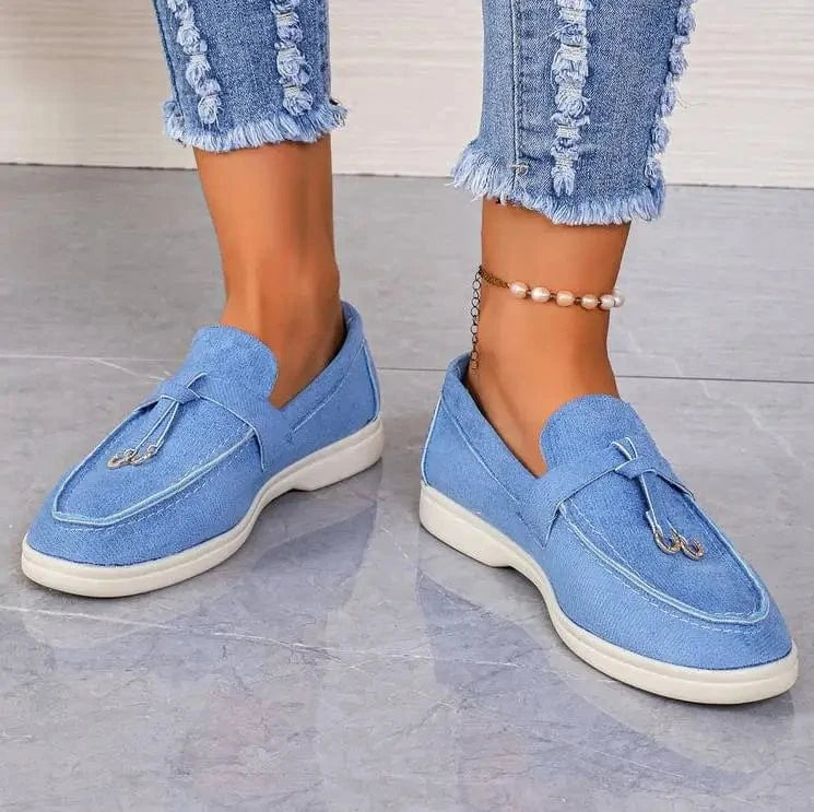 Women’s Faux Suede Slip - On Loafers - ShalayeFashion