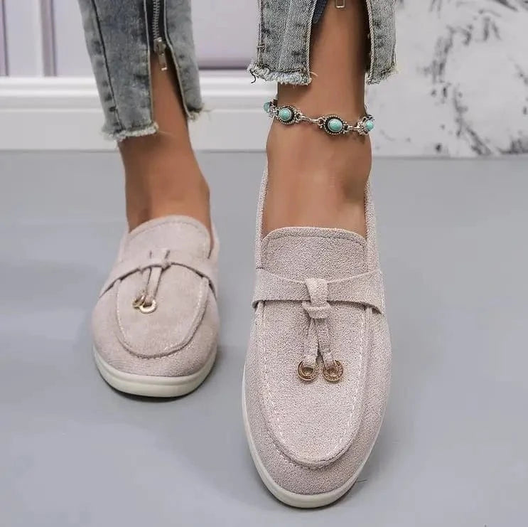 Women’s Faux Suede Slip - On Loafers - ShalayeFashion