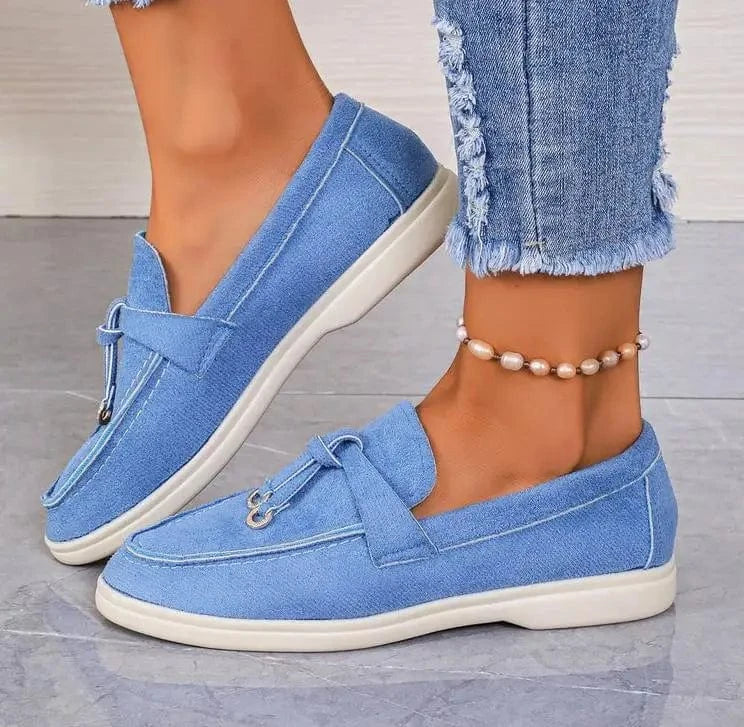 Women’s Faux Suede Slip - On Loafers - ShalayeFashion