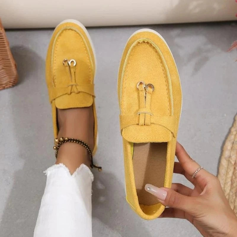 Women’s Faux Suede Slip - On Loafers - ShalayeFashion