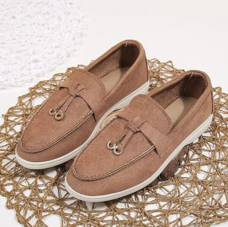 Women’s Faux Suede Slip - On Loafers - ShalayeFashion