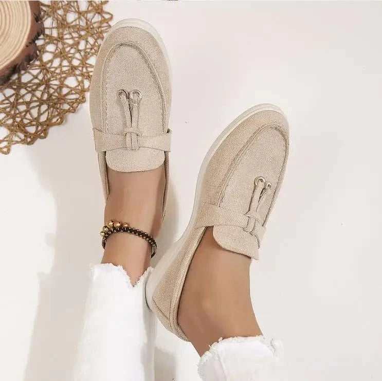Women’s Faux Suede Slip - On Loafers - ShalayeFashion