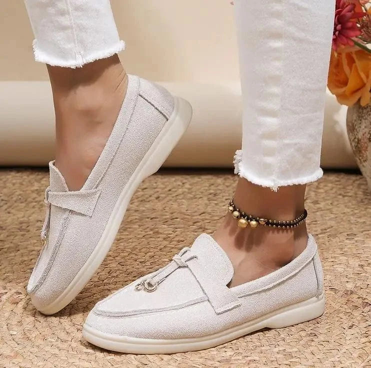Women’s Faux Suede Slip - On Loafers - ShalayeFashion